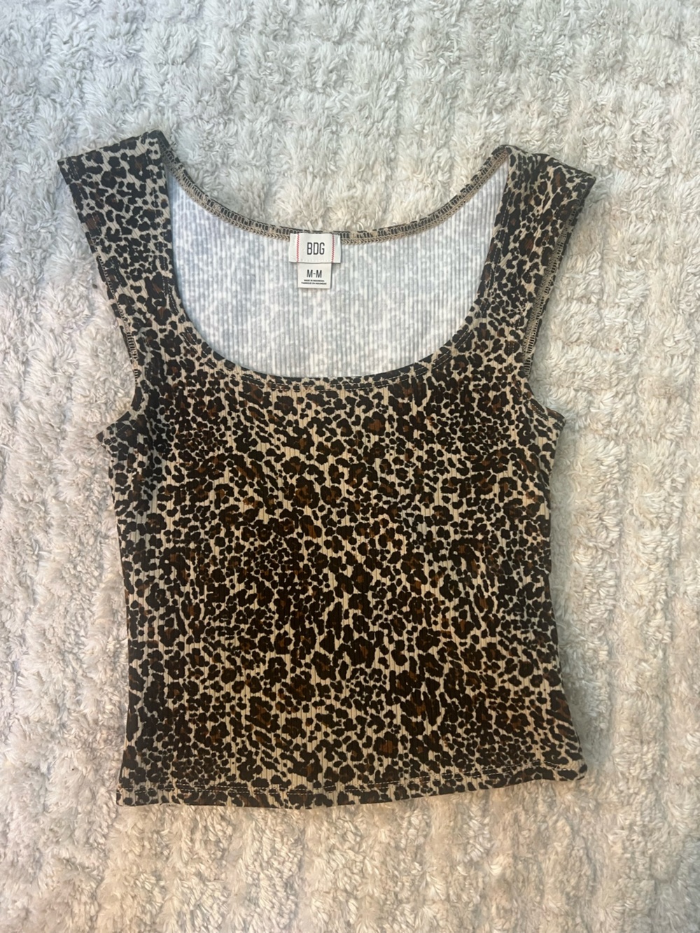 Urban Outfitters YDG Square Neck Ribbed Cropped Tank Top